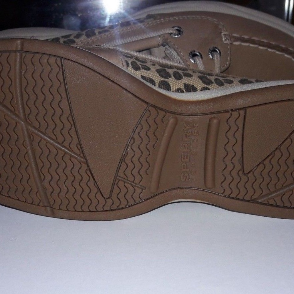 NIB Sperry Top-sider Laguna Linen/Leopard - Picture 5 of 6